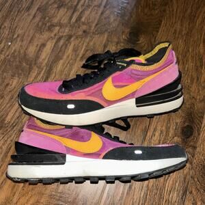🔥🔥SOLD🔥🔥 Nike Waffle One Active Fuchsia Pink Yellow Black DC2533-600 Women's 6.5